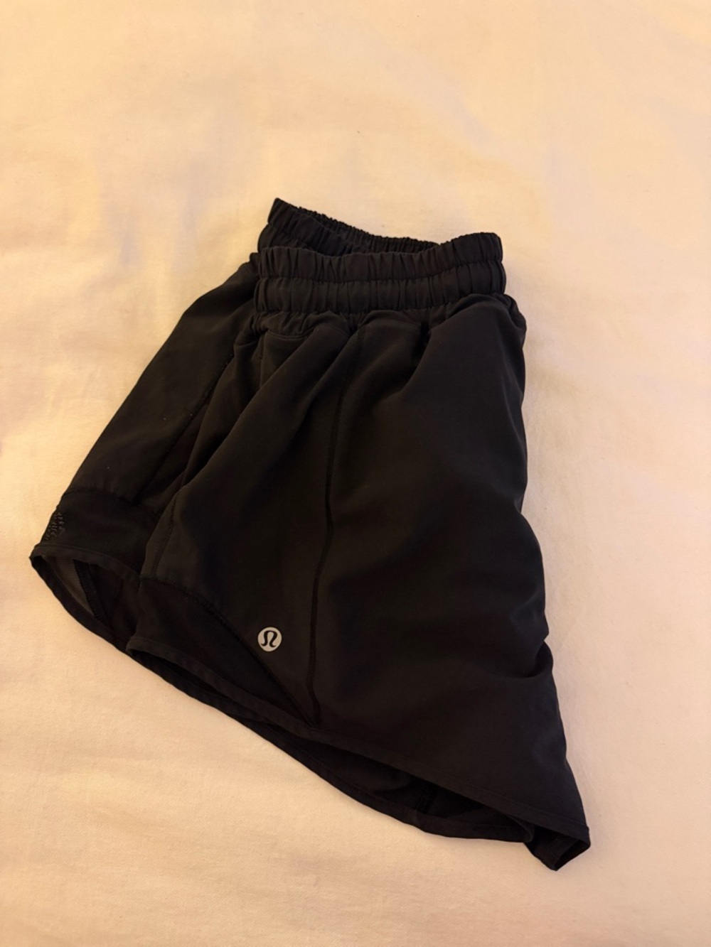 Lululemon Size 6 Black Women's Athletic Shorts with Elastic Waist - Picture 2 of 3